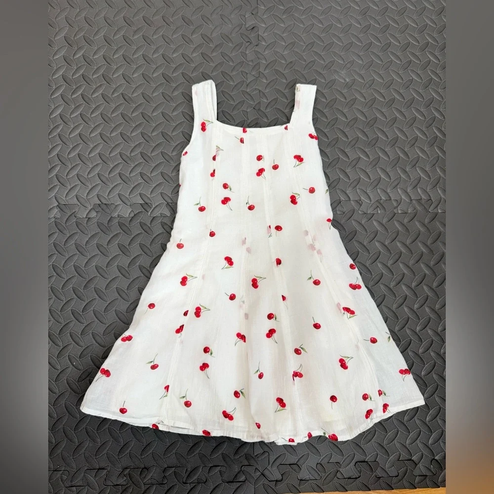 Abercrombie Kids White Dress with Red Cherry Print - Picture 4 of 4